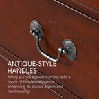 Commode traditionnelle en bois massif à 6 tiroirs