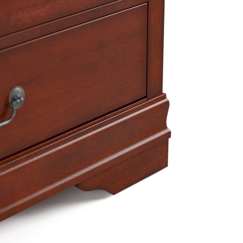 Commode traditionnelle en bois massif à 6 tiroirs