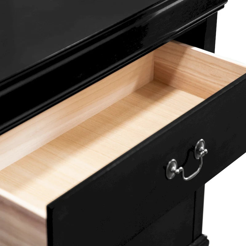 Commode traditionnelle en bois massif à 6 tiroirs