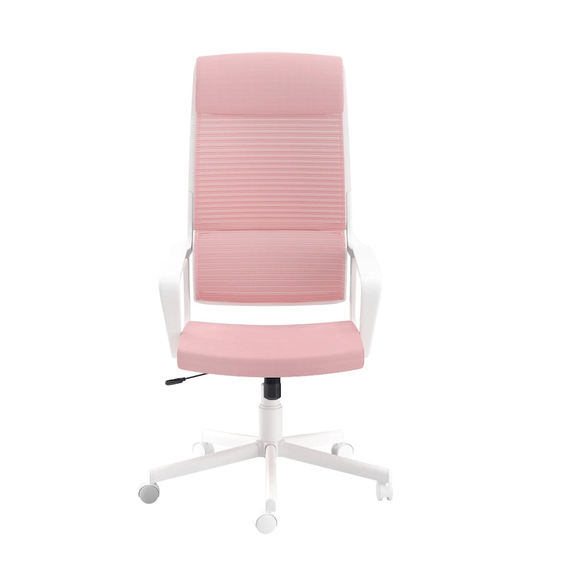 Chaise de bureau ergonomique pivotante réglable en hauteur en tissu contemporain