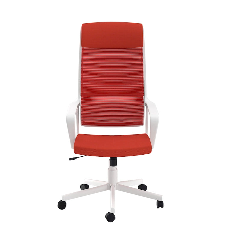 Chaise de bureau ergonomique pivotante réglable en hauteur en tissu contemporain