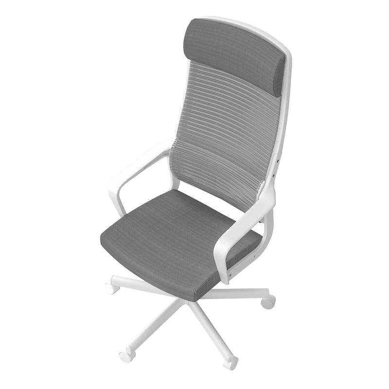 Chaise de bureau ergonomique pivotante réglable en hauteur en tissu contemporain