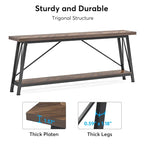 Console/Table de Canapé en Bois Extra Longue de 70,9 Pouces pour Entrée