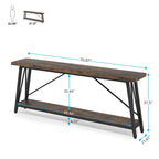 Console/Table de Canapé en Bois Extra Longue de 70,9 Pouces pour Entrée