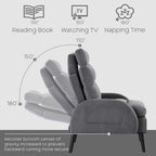 Fauteuil d'appoint avec dossier réglable et pouf de rangement