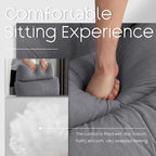 Fauteuil d'appoint avec dossier réglable et pouf de rangement