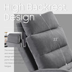 Fauteuil d'appoint avec dossier réglable et pouf de rangement