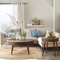 Table Basse en Bois Massif Marron Rustique COSIEST pour Salon