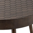 Table Basse en Bois Massif Marron Rustique COSIEST pour Salon