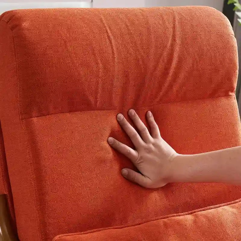 Chaise d'appoint à dossier haut en bois massif avec accoudoirs