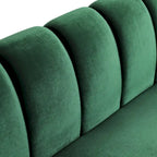 Canapé 3 places moderne en velours - 76,20 P x 211,46 L x 76,84 H
