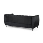 Canapé 3 places moderne en velours - 76,20 P x 211,46 L x 76,84 H