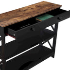 Console 1 tiroir avec étagères
