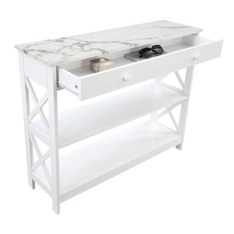 Console 1 tiroir avec étagères