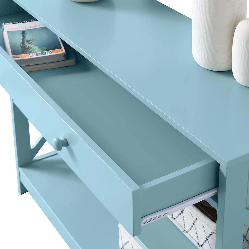 Console 1 tiroir avec étagères