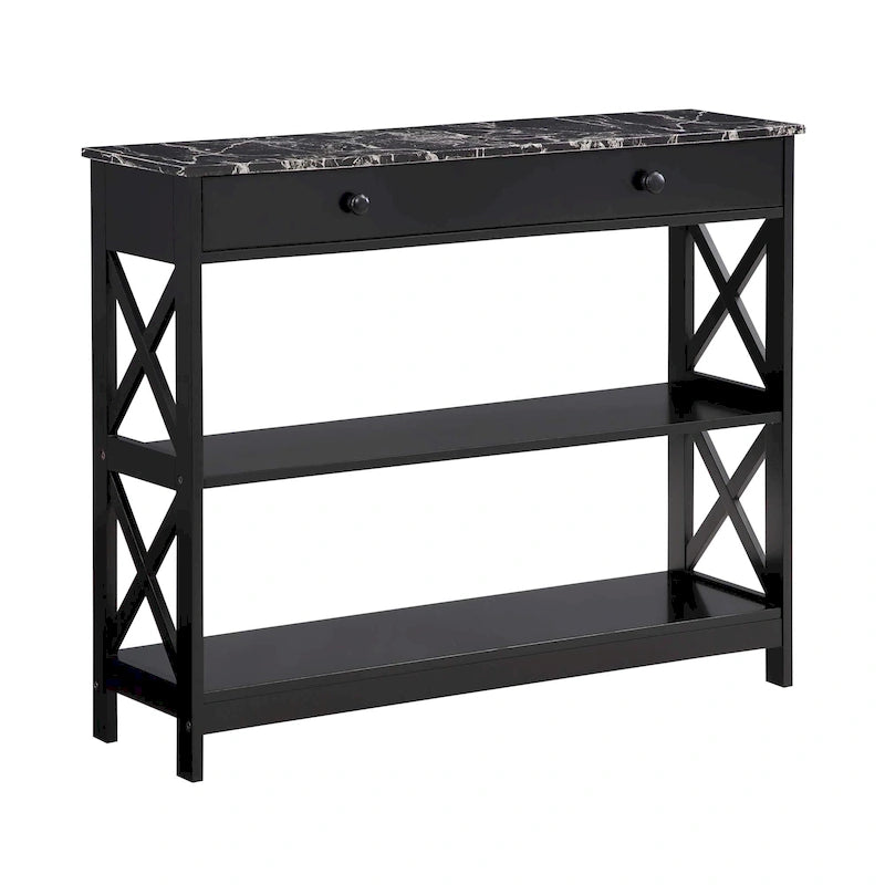 Console 1 tiroir avec étagères