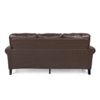 Canapé 3 places en similicuir avec clous décoratifs