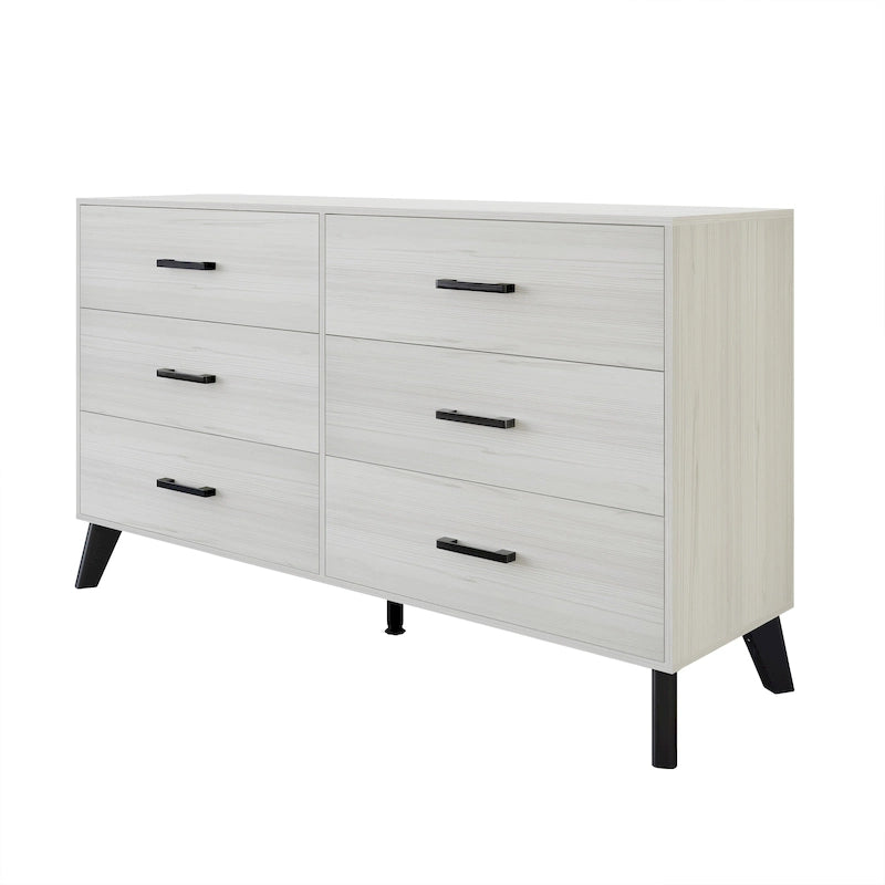 Commode Classique en Bois à 6 Tiroirs