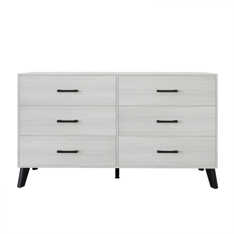 Commode Classique en Bois à 6 Tiroirs