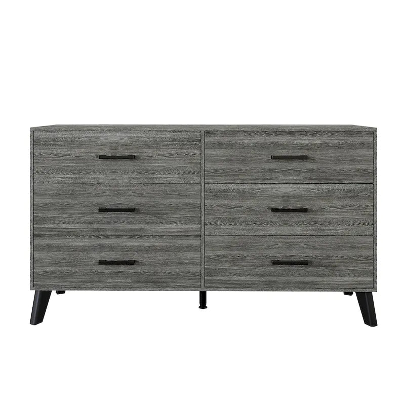 Commode Classique en Bois à 6 Tiroirs