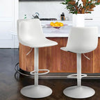Lot de 2 tabourets de bar réglables en hauteur, tabourets de bar pivotants avec dossier