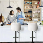 Lot de 2 tabourets de bar réglables en hauteur, tabourets de bar pivotants avec dossier
