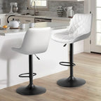 Lot de 2 tabourets de bar réglables en hauteur, tabourets de bar pivotants avec dossier