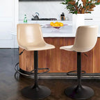 Lot de 2 tabourets de bar réglables en hauteur, tabourets de bar pivotants avec dossier