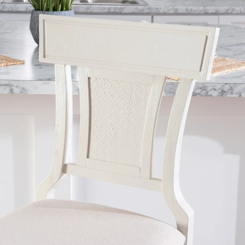 Tabouret de comptoir de ferme en rotin tissé à la main