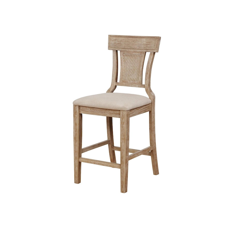Tabouret de comptoir de ferme en rotin tissé à la main