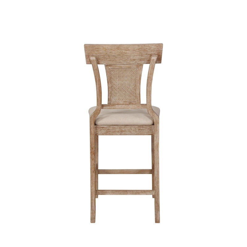 Tabouret de comptoir de ferme en rotin tissé à la main