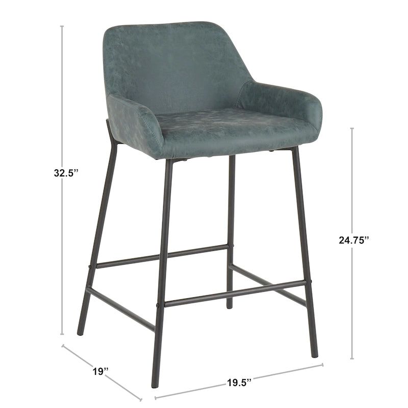 Tabourets de comptoir industriels (lot de 2)