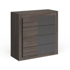 Commode 4 tiroirs finition Chêne foncé