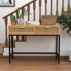 Table console de canapé de ferme moderne tissée 44 po