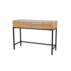 Table console de canapé de ferme moderne tissée 44 po