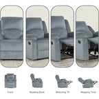 Fauteuil inclinable manuel, canapé individuel inclinable rembourré en tissu doux pour salon chambre