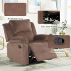 Fauteuil inclinable manuel, canapé individuel inclinable rembourré en tissu doux pour salon chambre
