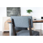 Chaises de salle à manger rembourrées en bois massif (Lot de 2)
