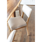 Chaises de salle à manger rembourrées en bois massif (Lot de 2)
