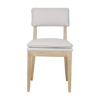 Chaises de salle à manger rembourrées en bois massif (Lot de 2)