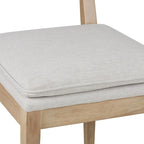 Chaises de salle à manger rembourrées en bois massif (Lot de 2)