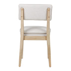 Chaises de salle à manger rembourrées en bois massif (Lot de 2)