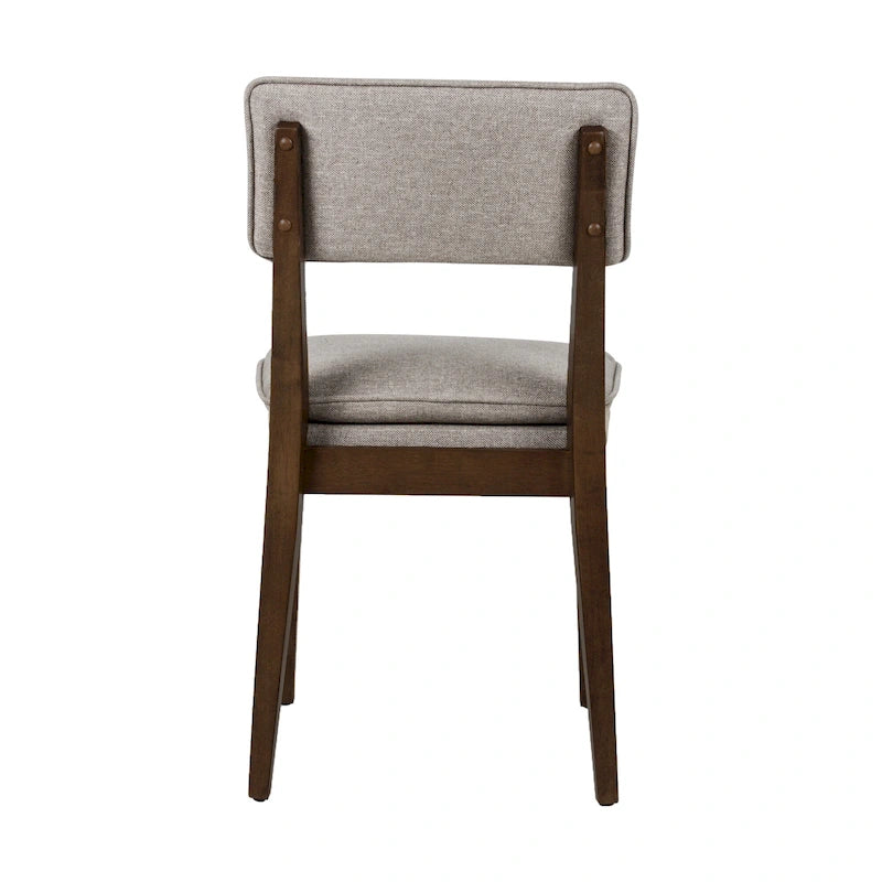 Chaises de salle à manger rembourrées en bois massif (Lot de 2)