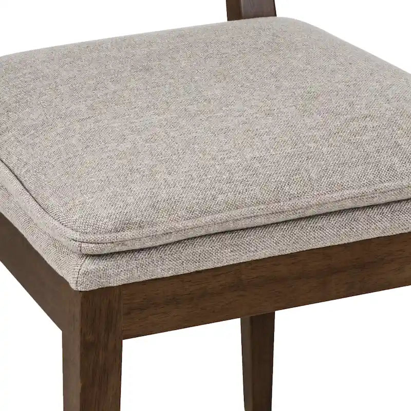 Chaises de salle à manger rembourrées en bois massif (Lot de 2)