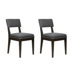 Chaises de salle à manger rembourrées en bois massif (Lot de 2)