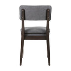 Chaises de salle à manger rembourrées en bois massif (Lot de 2)