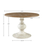 Table à manger sur pied ronde de 46 po