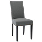 Chaises de salle à manger capitonnées en tissu avec clous décoratifs (lot de 2)