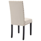 Chaises de salle à manger capitonnées en tissu avec clous décoratifs (lot de 2)