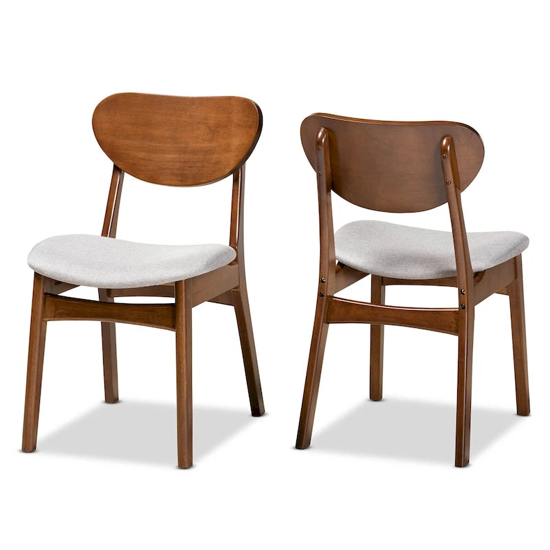 Ensemble de 2 chaises de salle à manger style milieu de siècle